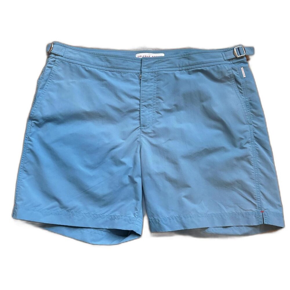 Orlebar Brown Size 36  OB Classic Bulldog Mid-Length Swim Trunks Riviera Blue